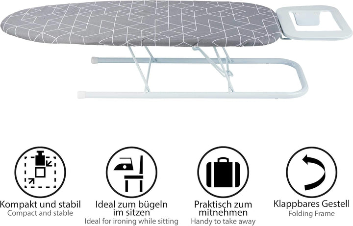 ONVAYA Tischbügelbrett | Mini Bügelbrett | Bügeltisch | Kleines, platzsparendes Bügelbrett (Muster g