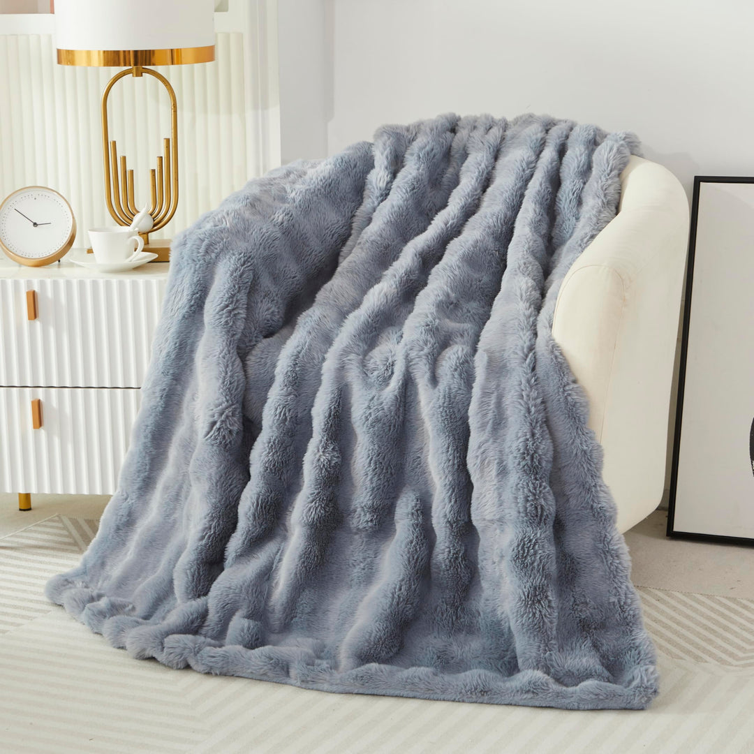 Kuscheldecke Kaninchen Plüsch Flauschige Decke Soft Wohndecke Dick 1000GSM Flanell Decke Couchdecke
