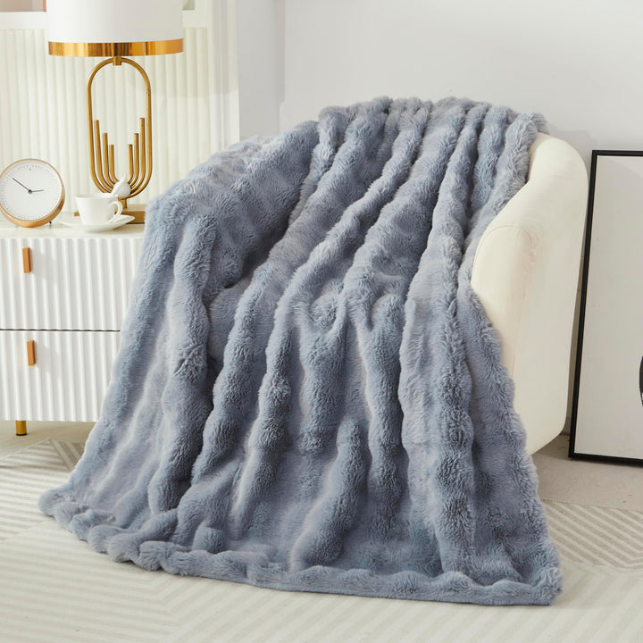 Kuscheldecke Kaninchen Plüsch Flauschige Decke Soft Wohndecke Dick 1000GSM Flanell Decke Couchdecke