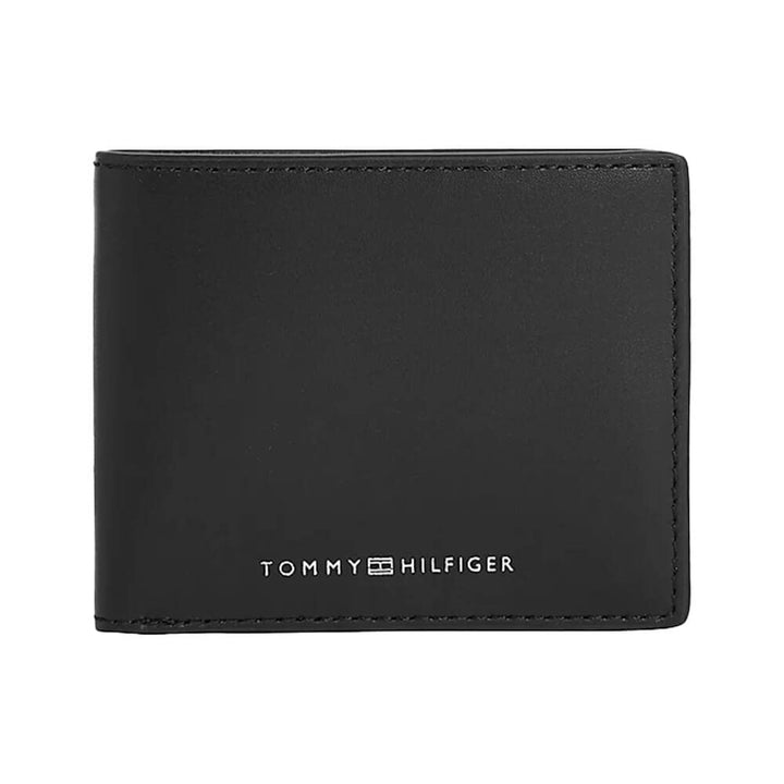 Tommy Hilfiger Herren Moderne Mini-Geldbörse aus Leder, Schwarz Einheitsgrösse Schwarz, Einheitsgrös