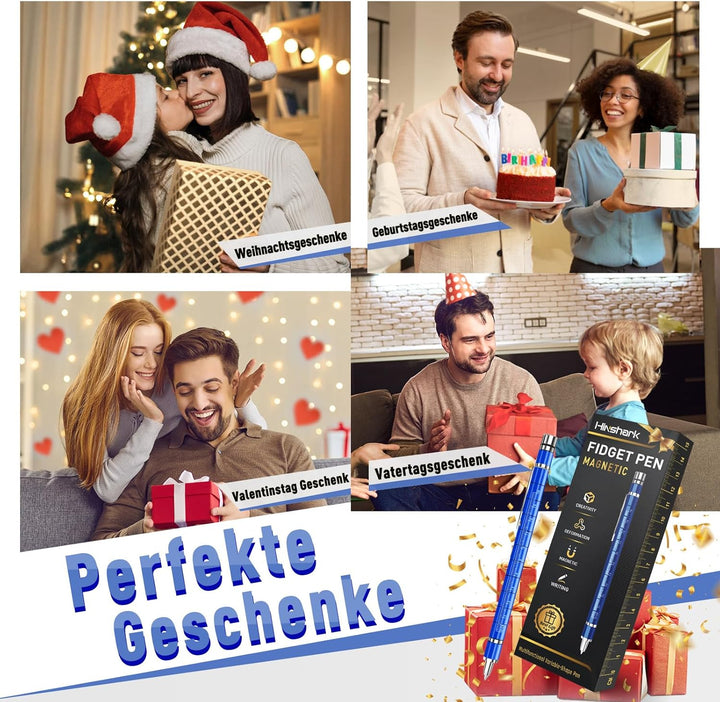 Hinshark Geschenke für Männer, Magnetic Fidget Pen, Ostergeschenke Geburtstagsgeschenk Gadgets Klein