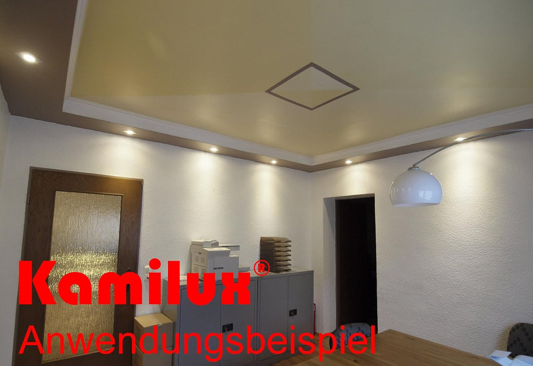 Kamilux 7 x Einbaustrahler/Spot Bajo in Edelstahl-gebürstet Optik 230V inkl. GU10 Fassung