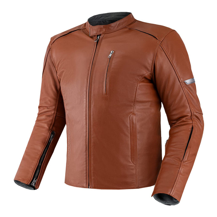 SHIMA HUNTER Motorradjacke Herren | Vintage Biker-Lederjacke Belüftet mit CE Rücken, Schulter und El