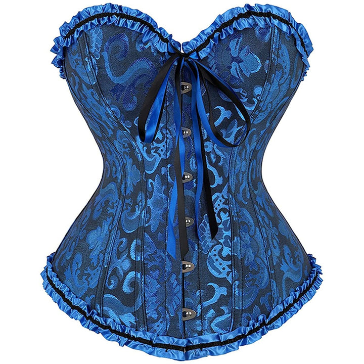Sxybox Damen Korsett Bauchweg Vollbrust Corsage Wäsche schnürt Sich Oben Satin ohne Knochen mit G-St