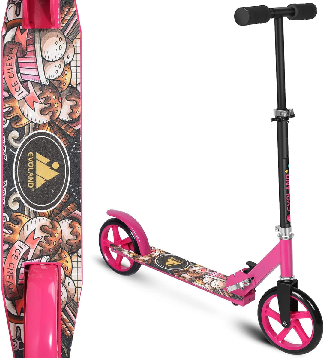 Roller Kinder Scooter, Wheel Scooter, Faltbarer Kinderroller für Kinder ab 5 Jahren, höhenverstellba