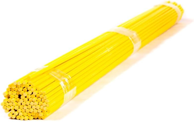 Fiberglasstäbe GELB - 140cm - 7mm - 100 Stück