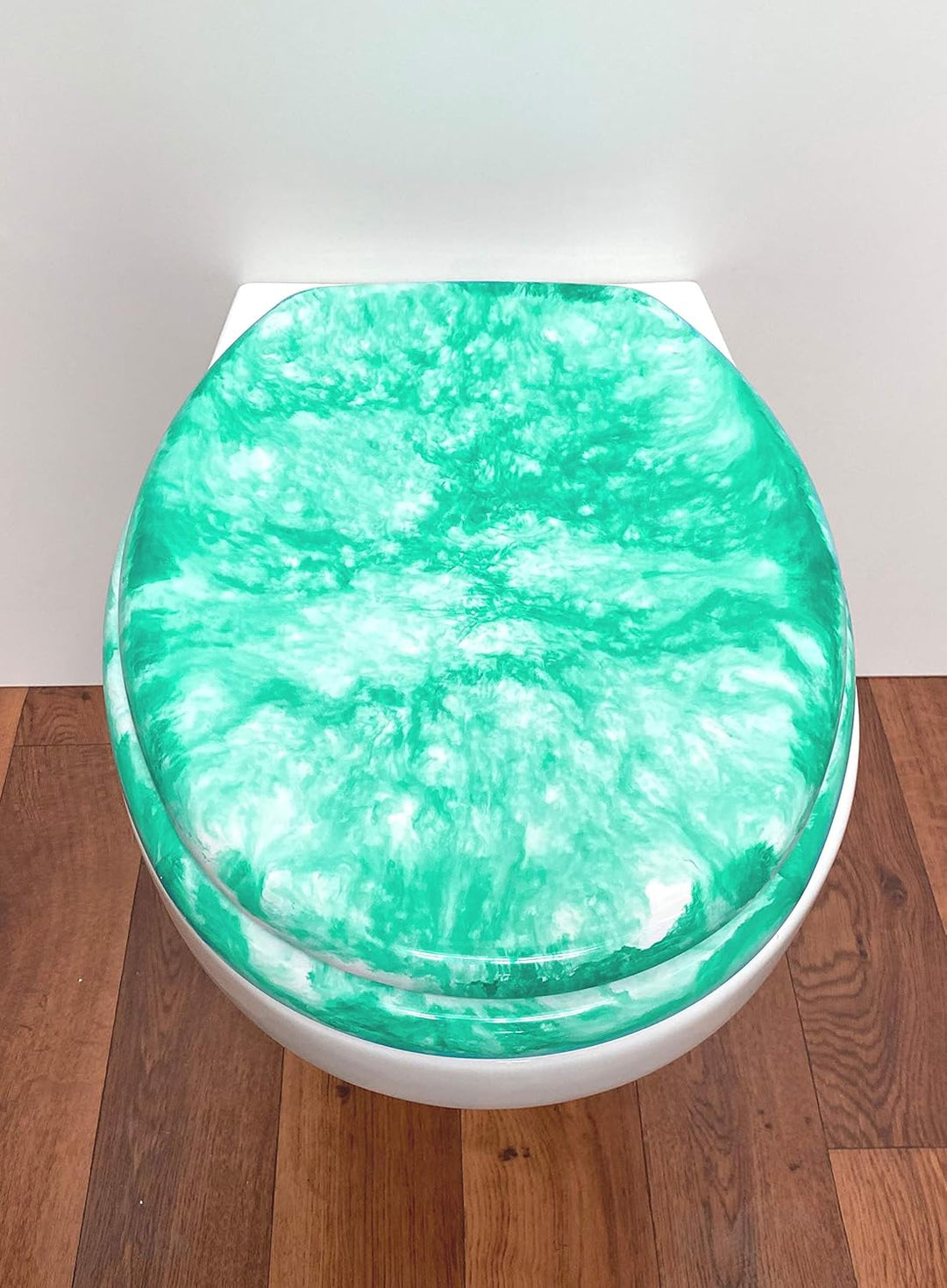 ADOB Toilettensitz, WC Sitz Klobrille Marmor grün, Edelstahlscharniere, Grün, Marmor Grün