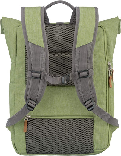 travelite Handgepäck Rucksack mit Laptop Fach 15,6 Zoll, Gepäck Serie BASICS Daypack Rollup: Praktis