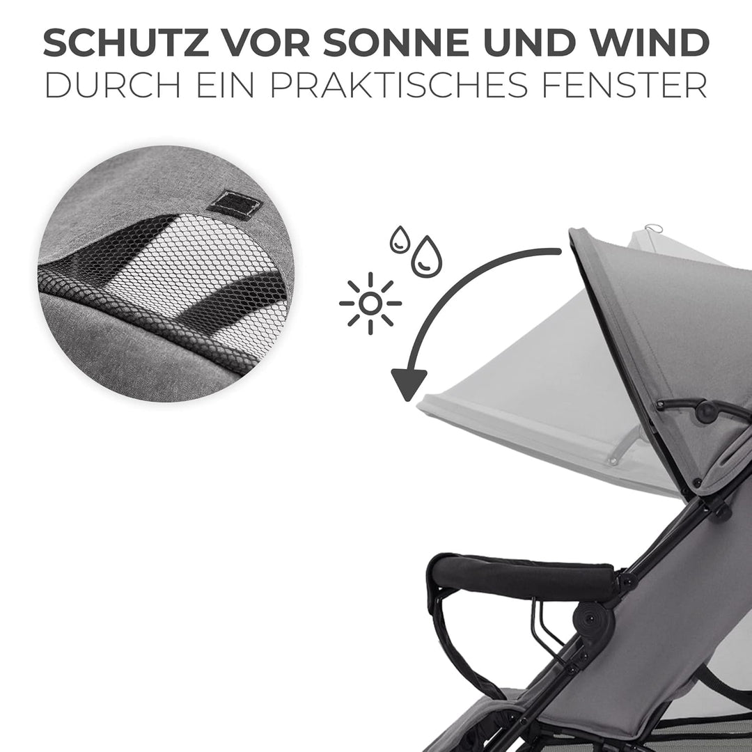Kinderkraft TIK Kinderwagen, Liegebuggy, Sportwagen, Leicht - 6,5kg, Drehbare Vorderräder, Verstellb