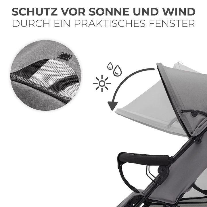 Kinderkraft TIK Kinderwagen, Liegebuggy, Sportwagen, Leicht - 6,5kg, Drehbare Vorderräder, Verstellb