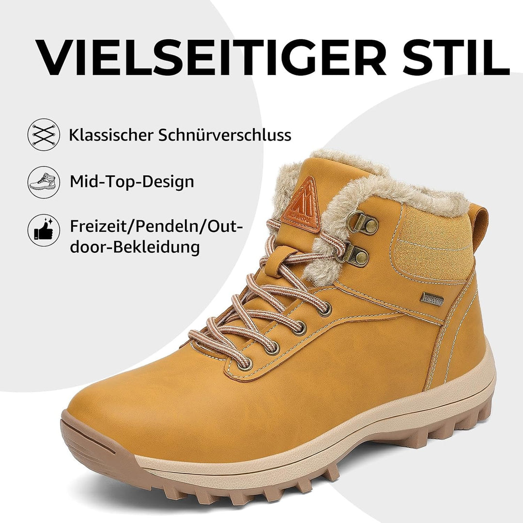 Mishansha Unisex Winterschuhe Warme Gefütterte Winterstiefel Wasserdicht Wanderschuhe Gr.36-48 40 EU
