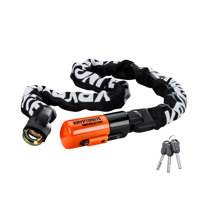 Kryptonite 792 Kabelschloss Evolution series 4 Integrated Chain 1055 mini, 3500319, Schwarz Single,
