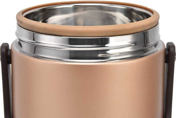Bento Boxen, 2300ml 3 stufiger Lebensmittelbehälter vakuumisolierter Lunch Thermosbehälter aus Edels
