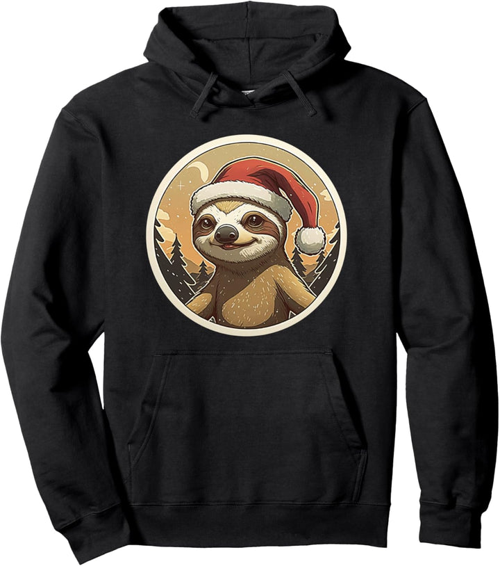 Lustiges Faultier Weihnachten Outfit Faultier Weihnachtsmann Pullover Hoodie