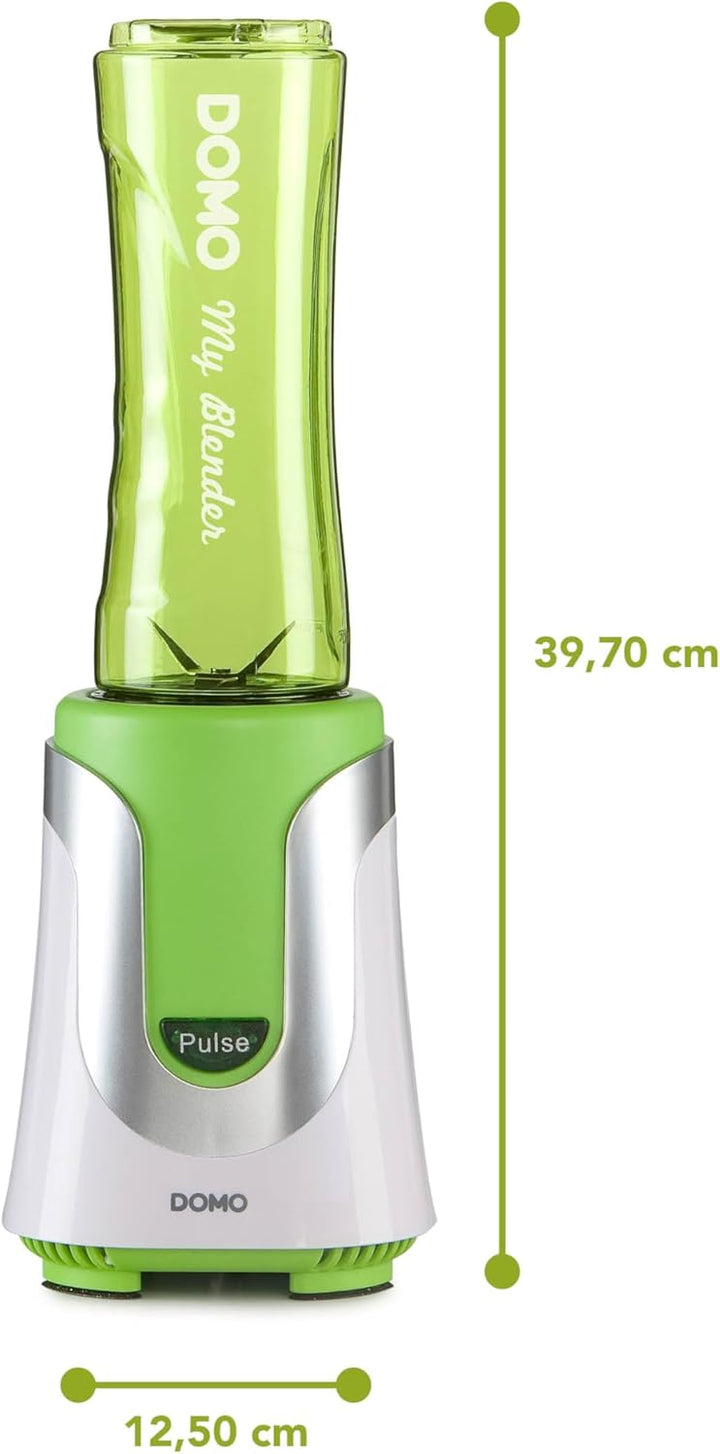 DOMO DO436BL Smoothy-Maker Multimixer - My Blender - Inklusive 600ml und 300ml Flasche - Grün Green,