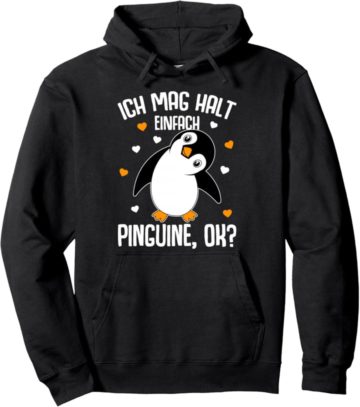 Ich mag halt Pinguine Kinder Damen Herren Penguin Pullover Hoodie