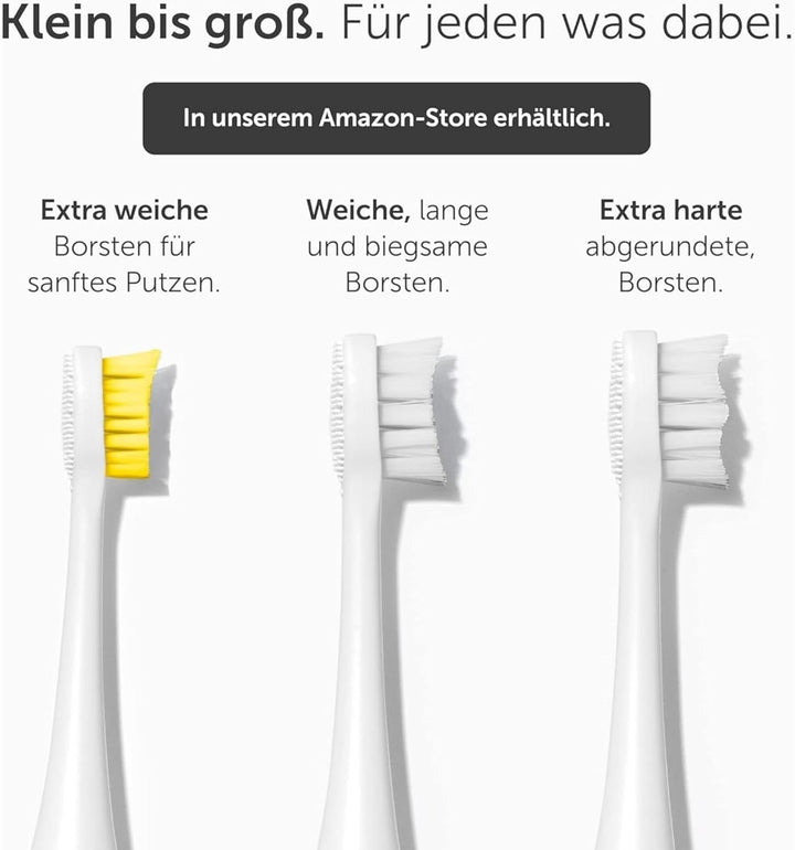Wondersmile Ersatzbürsten Schallzahnbürste (Hard, All White, 12er Pack) - Bürstenköpfe für Wondersmi