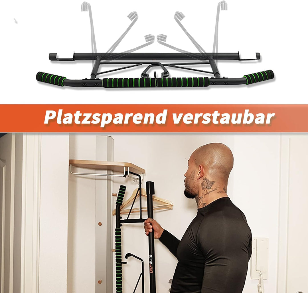 DH FitLife Klimmzugstange Türrahmen ohne Schrauben | Pull up bar Doorway | Türreck zum Krafttraining