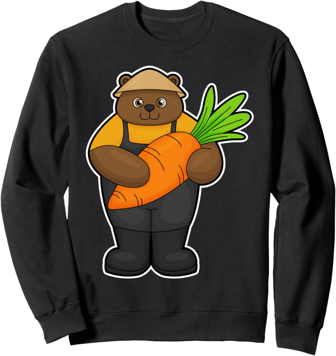 Bär Landwirt Karotte Sweatshirt
