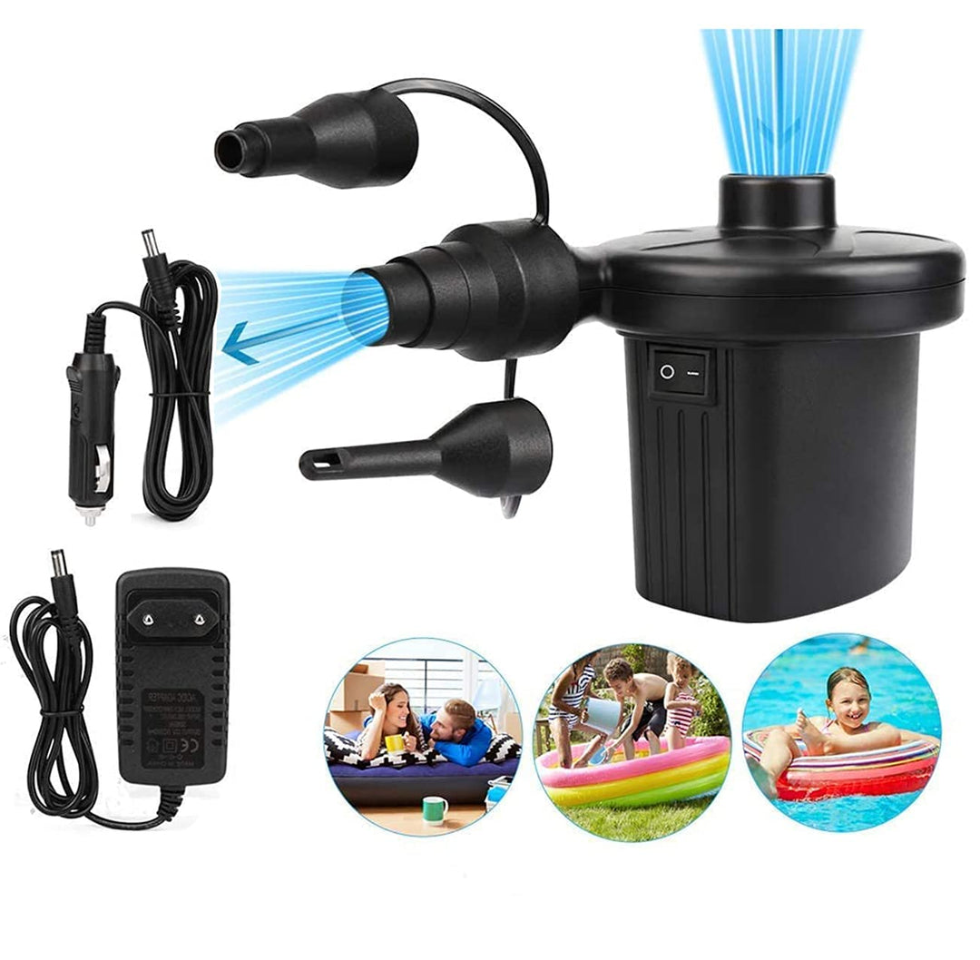 Elektrische Luftpumpe - HOSPAOP Luftmatratze Pumpe 2 in 1 Inflate und Deflate Portable Elektropumpe