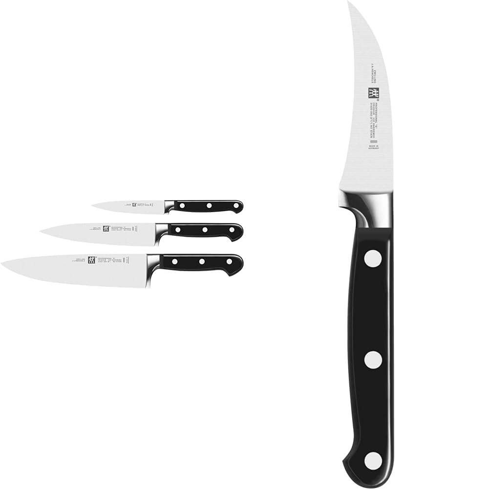 ZWILLING Professional S Messer-Set, 3-teilig (Spick-/Garniermesser 10 cm, Fleischmesser 16 cm, Kochm
