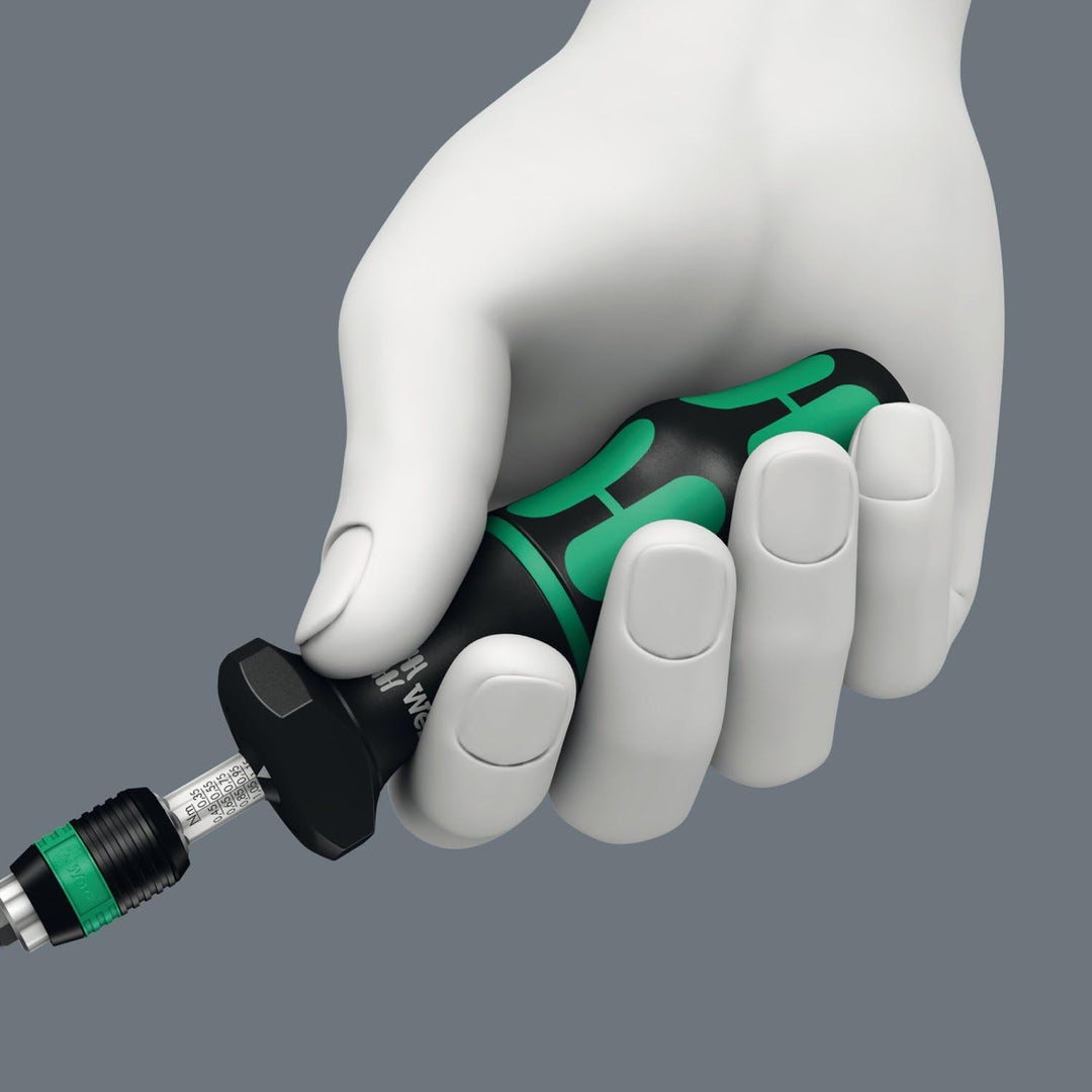 Wera 7446 Kraftform einstellbare Drehmomentschraubendreher mit Rapidaptor Schnellwechselfutter, 1/4