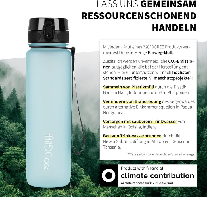 720°DGREE Trinkflasche “uberBottle“ 350ml, 500ml, 650ml, 1l, 1,5 Liter softTouch +Früchtebehälter -