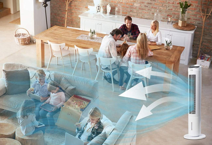 Sichler Haushaltsgeräte Air Cooler: 3in1-WLAN-Luftkühler mit App, für Siri, Alexa & Google Assistant