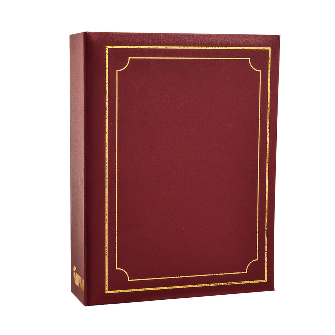 Arpan AL-9800 Fotoalbum mit 200 Taschen, 15 x 10 cm, Burgunderrot 18 x 5 x 23 cm Burgunderfarben, 18