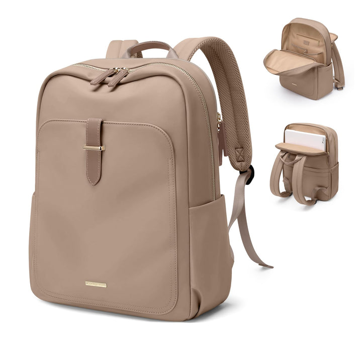 Rucksack Damen Herren Elegant,16 Zoll Laptop Rucksack Wasserdicht mit Laptopfach, Business Laptoptas