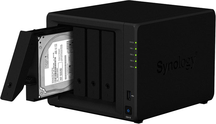 Synology DS418 40TB 4 Bay NAS Lösung | Eingerichtet mit 4 x 10TB Seagate IrownWolf Fährt, 40TB