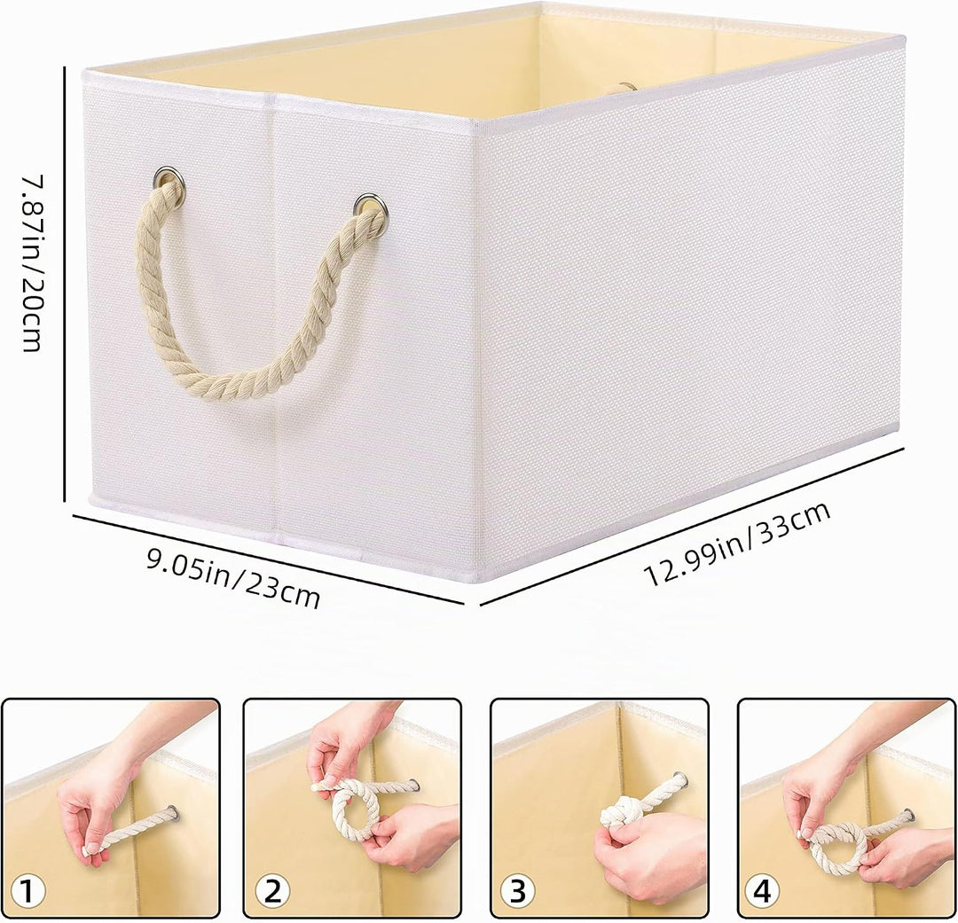 Yawinhe Aufbewahrungsbox Stoff, Faltbare Aufbewahrungsboxen, Waschbare, Offene Stoffbox, für Schlafz