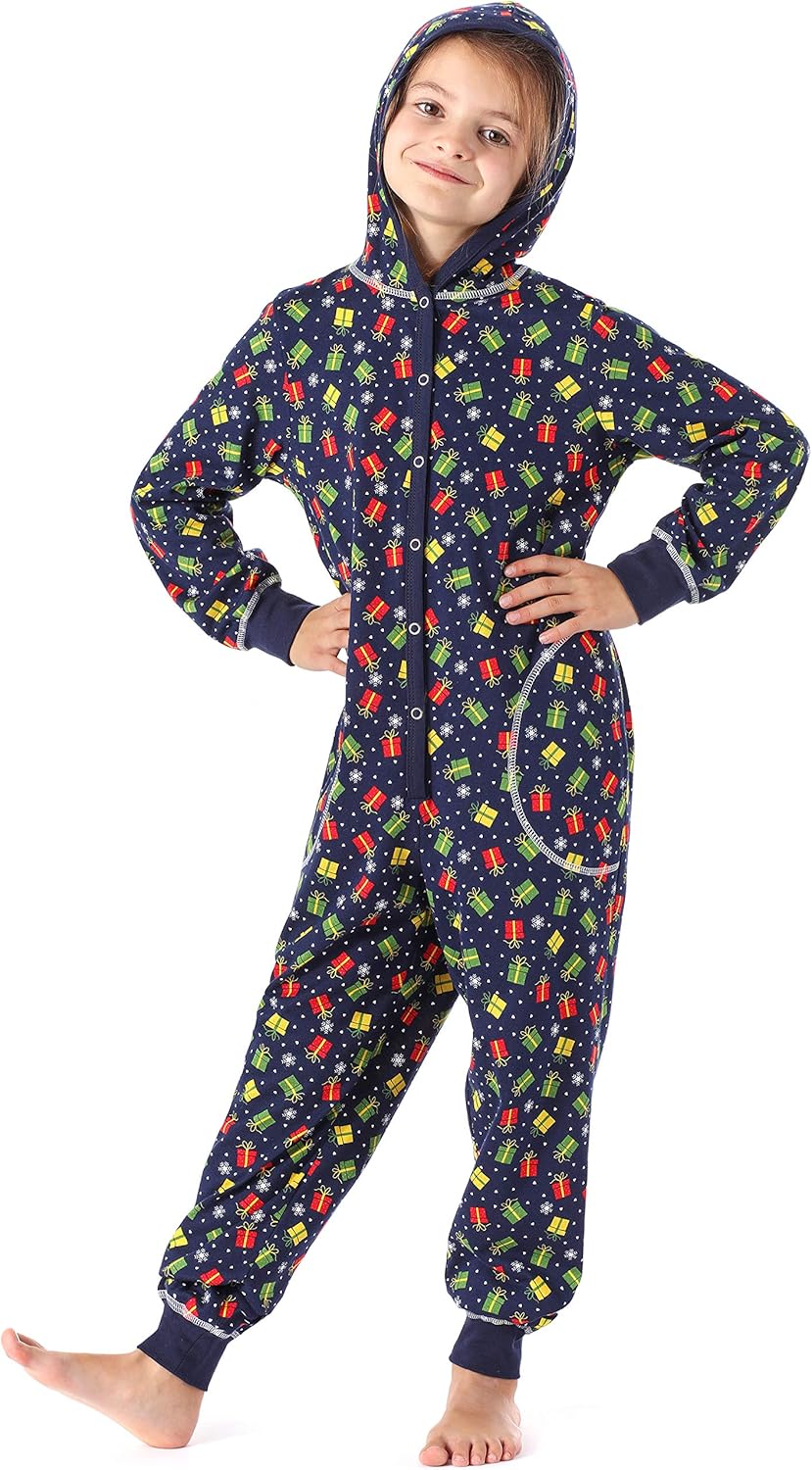 Merry Style Mädchen Schlafstrampler Strampelanzug mit Kapuze MS10-223 110-116 Marine Geschenke, 110-