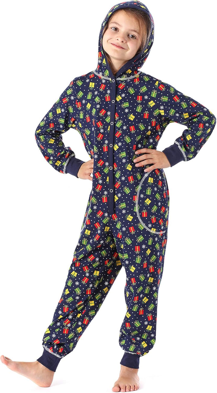 Merry Style Mädchen Schlafstrampler Strampelanzug mit Kapuze MS10-223 110-116 Marine Geschenke, 110-