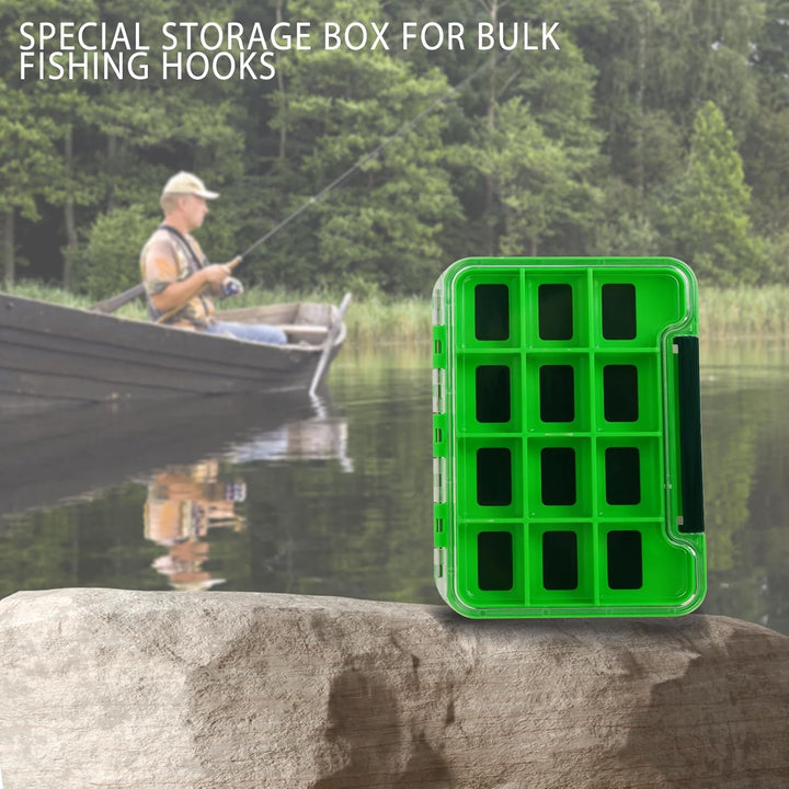 2 Pack Multifunktionale kleine magnetische Tackle Box, wasserdichte Fliegenfischbox mit transparente