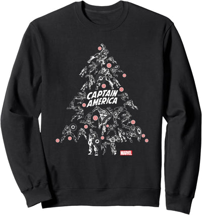 Weihnachten Captain America Christmas Tree Sweatshirt