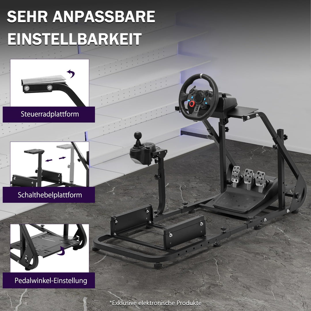 Minneer Racing Simulator Cockpit Applicable to Logitech G923/G29/G920/T248PS/ T248XBox /T300RS GT St