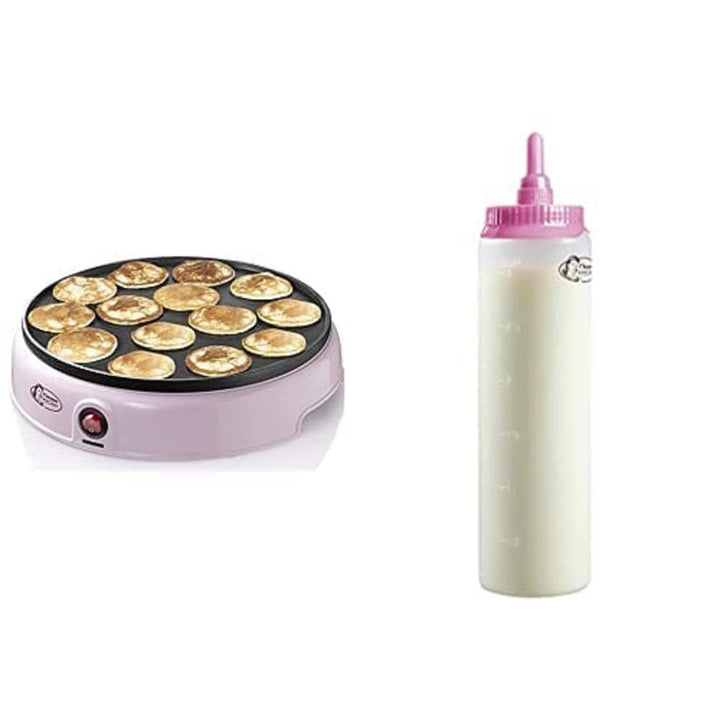 Bestron Poffertjes Maker, inkl. Teigportionierer für 700ml mit Skala, Ideal zum Befüllen des Poffert