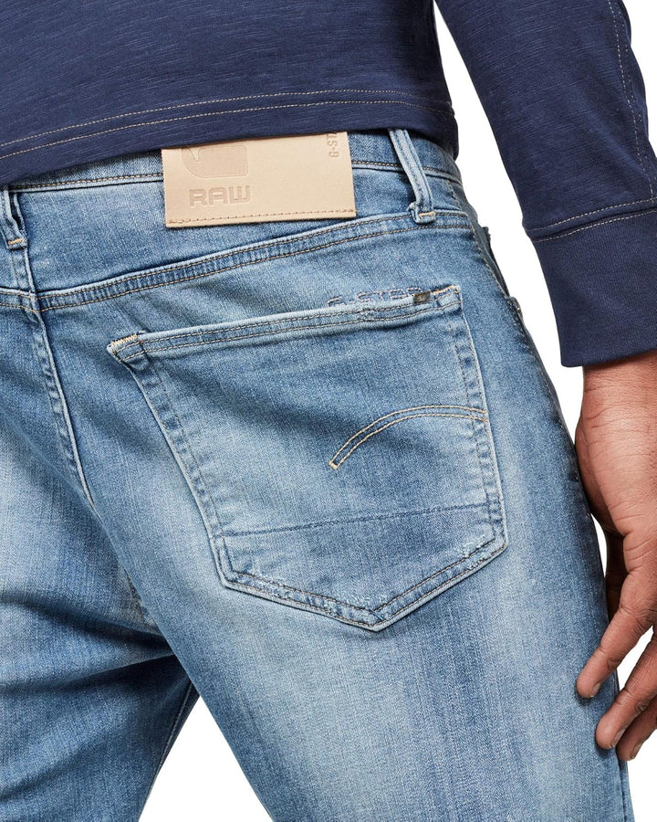 G-Star RAW Herren 3301 Slim Style Jeans 25W / 26L Blau (Lt Aged Destroy 51001-9136-1243), 25W / 26L