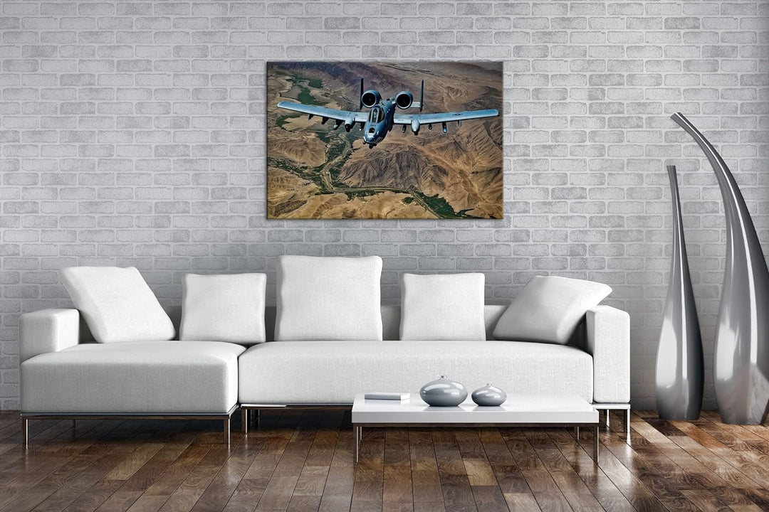 deyoli Atemberaubendes Militär Flugzeug Format:75x50 cm als Leinwandbild, Motiv fertig gerahmt auf E