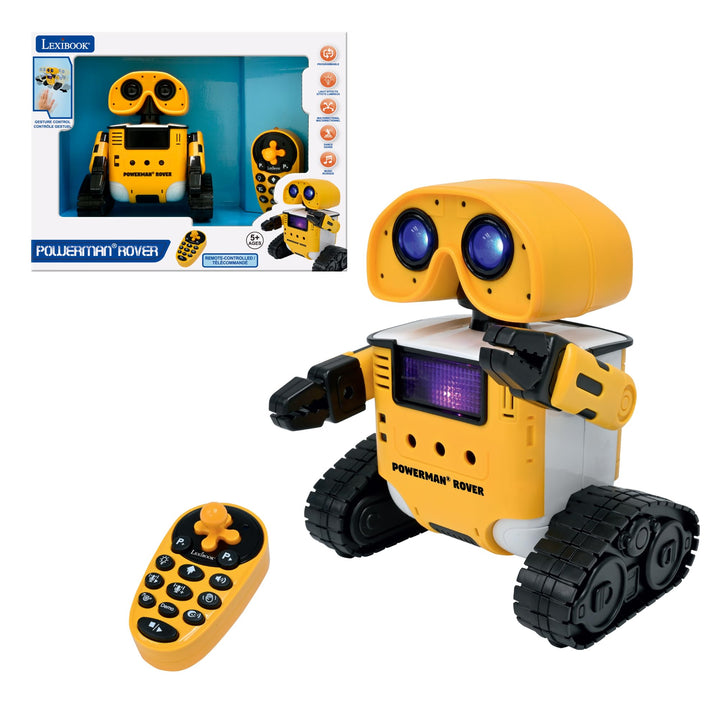 Lexibook Powerman Rover - Niedlicher Roboterbegleiter. Fernbedienung oder Gestensteuerung. Spielt Mu