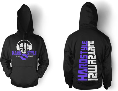 Hardstyle is My Style Männer und Herren Kapuzenpullover | Hardcore Musik Minimal Geschenk | M4 FB (S
