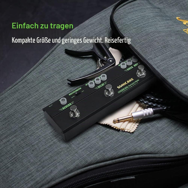 SONICAKE Gitarre Multi Effekte Pedal Classic Rock Tone Distortion Chorus Delay Reverb Cab Sim Gitarr