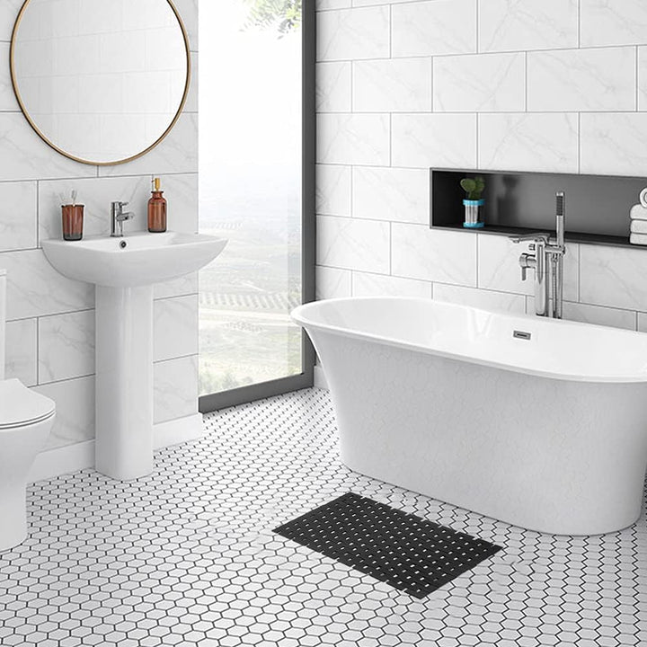 Bambus-Badematte, Badezimmerteppich, Boden, Holz, Dusche, Badewanne, wasserdicht, rutschfest, Zubehö