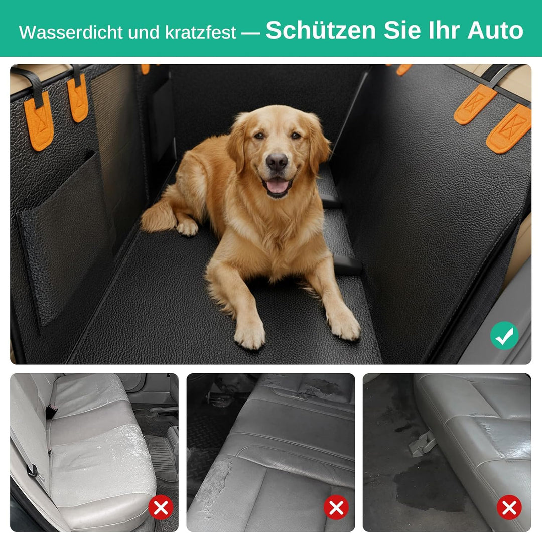 Hundedecke Auto Rückbank Autositzbezug für Hunde mit Seitenschutz & Sichtfenster wasserdichte & Krat