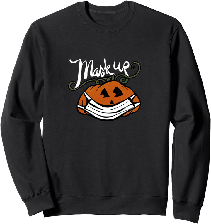 Happy Halloween Spooky Mask up Pumpkin Sweatshirt