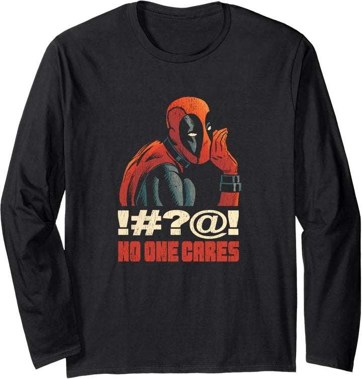 Marvel Deadpool 30th No One Cares Langarmshirt