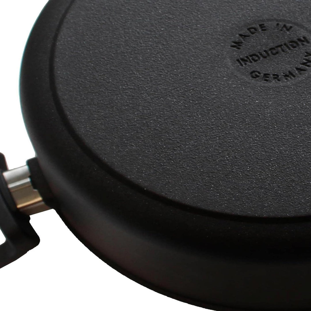 Eurloux Guss-Kasserolle Induktion Set & Deckel Ø28 cm - Universal Bratenkasserolle 4 Liter mit Besch