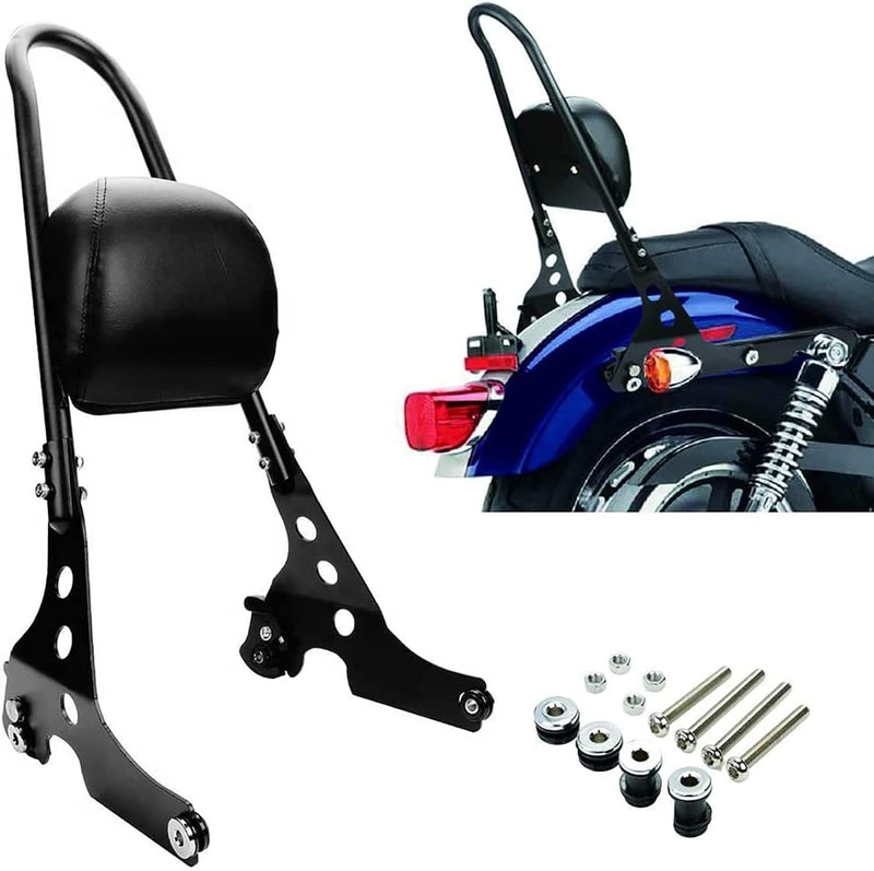 Rückenlehne Sissy Bar, Beifahrer Rückenlehne, PSLER Motorrad Hinten Abnehmbare Rückenlehne für Harle