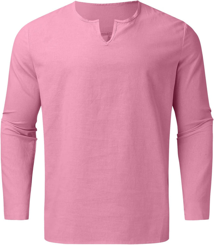 Duohropke Herren Leinenanzug Zweiteiler Sommer Freizeitanzug Leinen Hemd und Hose Männer Outfit Casu